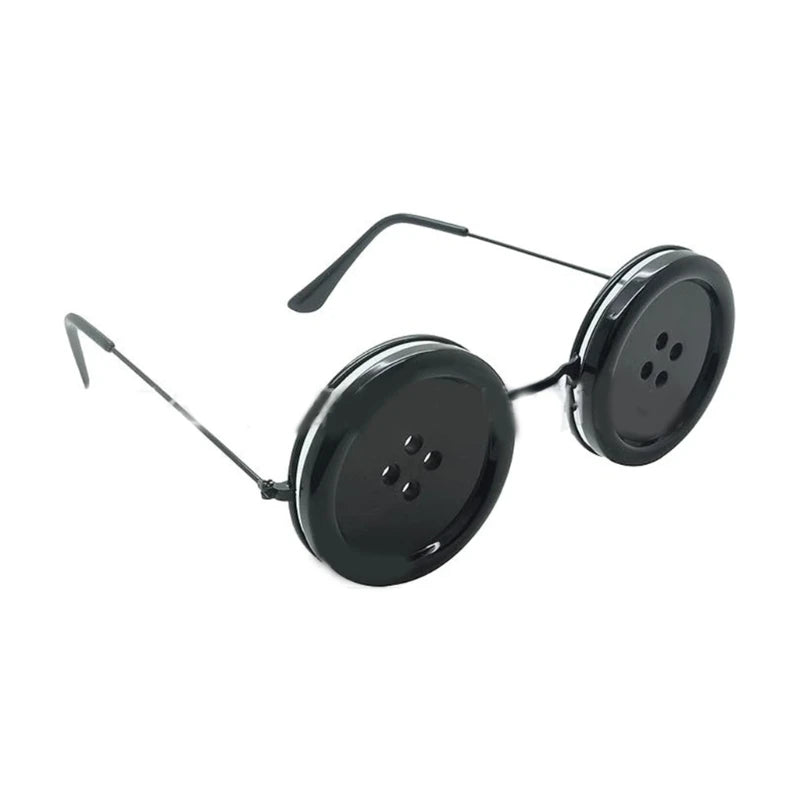 Coralines Button Eyes Glasses Halloween Cosplay Eyewear Props Novelty Funny Glasses For Other Mother Costume Accessories