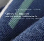 Men's 100% Cotton Casual Socks for Spring and Summer, Men's Antibacterial & Deodorant Business Socks, High-Quality Sports Socks