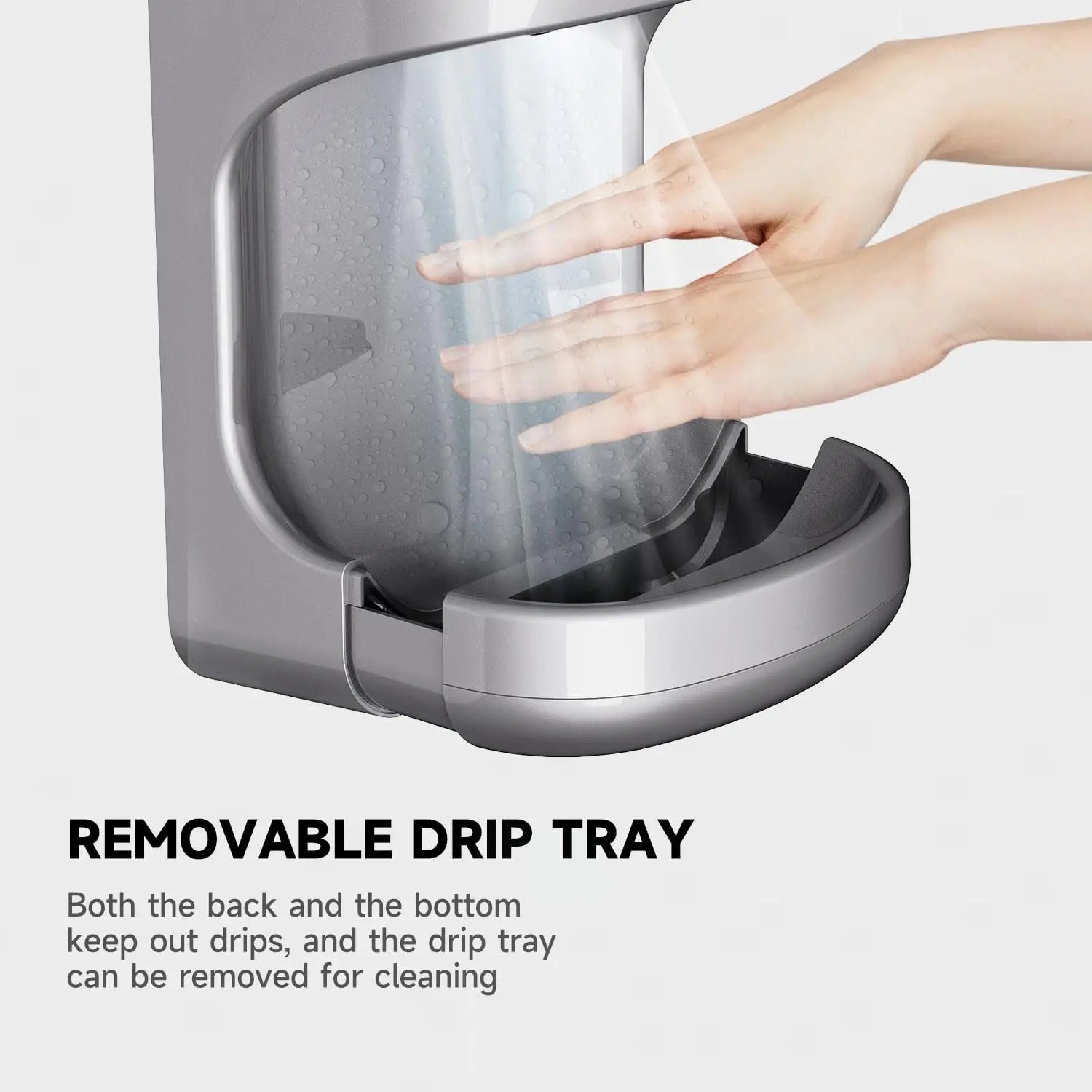 AIKE Automatic Hands Dryer with Drip Tray Wall Mounted High Speed Drying Machine 10-15s Quick Dry Hands Model AK2632 1400-1650W