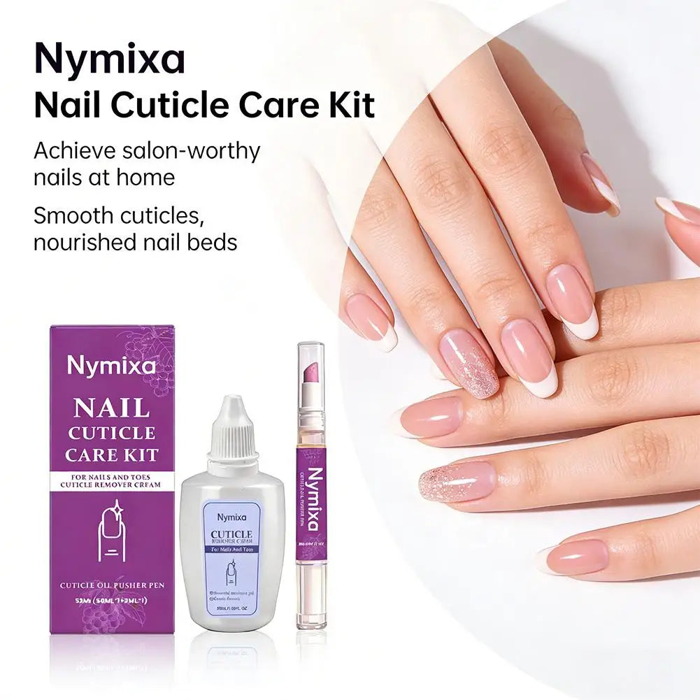 1/2set Nail Cuticle Care Kit,Nail Soften Oil Cuticle Remover for Gel Overgrown Cuticles Soften Eliminating Exfoliant for Nails