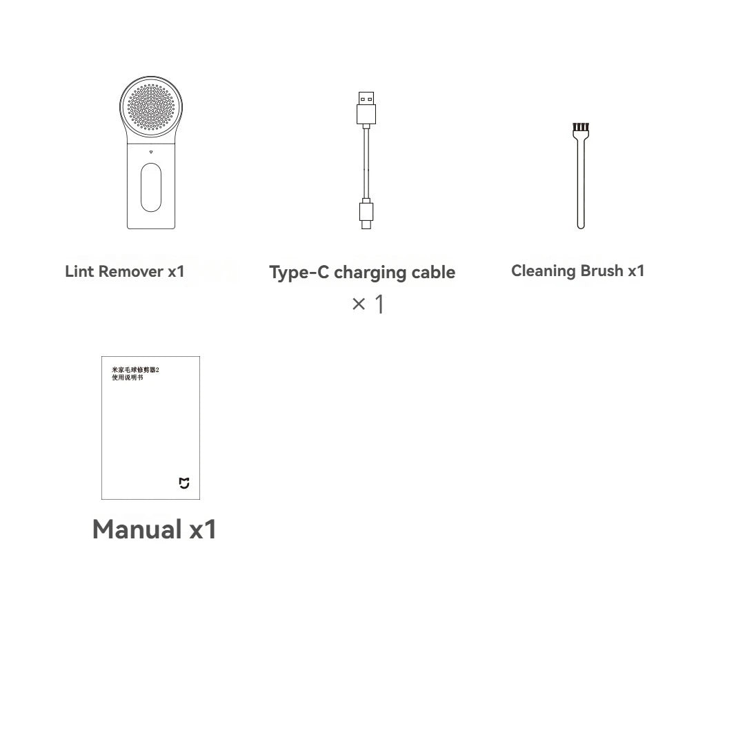 Xiaomi Mijia Lint Remover 2 Portable Electric Clothes Fuzz Pellet Trimmer Rechargeable Clothes Sweater Shaver 180-Minute Working