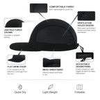 VOBOOM Unstructured Lightweight Baseball Cap Flat Brim Breathable Quick Dry Outdoor Sports Hat for Men and Women