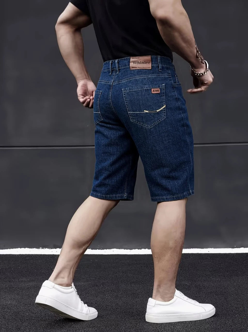 Wthinlee New Business Men's Jeans Casual Straight Stretch Fashion Classic Blue Black Work Pant Denim Trousers Male  Clothing