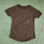 DF LOGO Short-Sleeve Sports T-Shirt  for Women,Impact Cropped Gym Top, Lightweight Yoga Top, Stretchy Athletic Tee