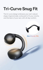 Baseus BC1 Ear Clip Earbuds Open Ear Wireless Earphones Bluetooth 6.0 Clip On Sports Headphones 4-Mics Super Bass IP55 Ear buds