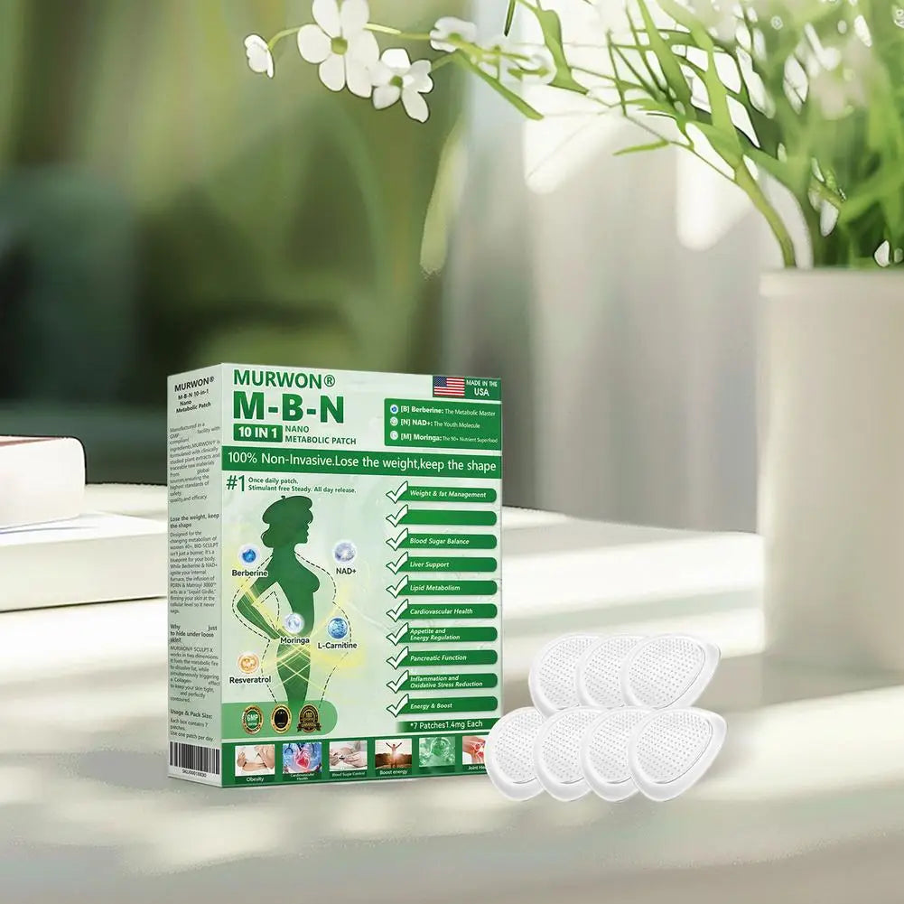 10 In 1 Nano Metabolic Patch Weight Fat Management Blood Sugar Balance Liver Support Lipid Metabolism Cardiovascular Health