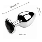 Metal Anal Plug for Women Men Couples Butt Plug Butt Toy Adult Game Masturbator Anal S/M/L Diamond Sex Toy for Adult Products
