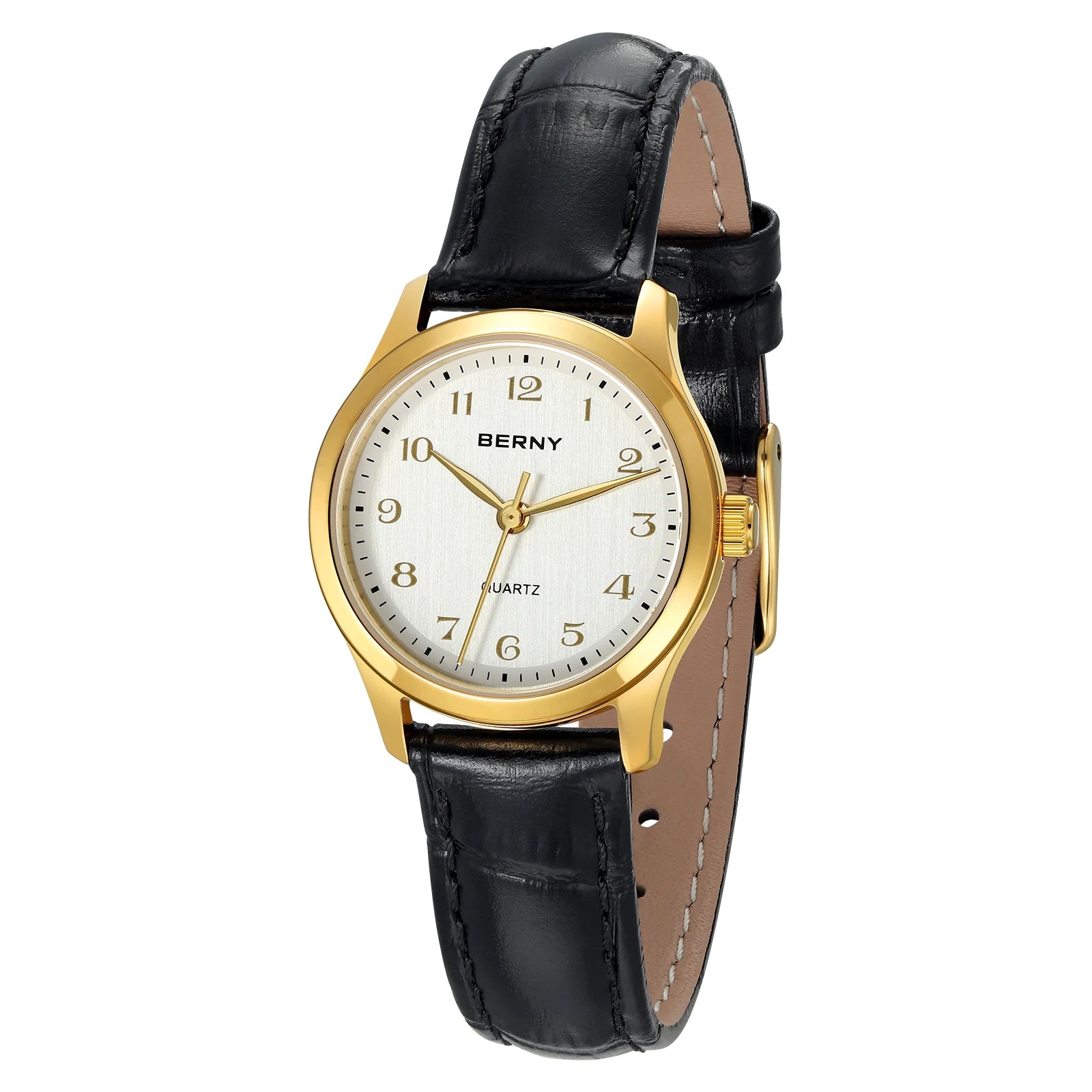 BERNY Gold Watch for Women Luxury Ladies Fashion Quartz Wristwatch Elegant Gradient Dial Multiple Scenarios Matching Lady Watch Main image