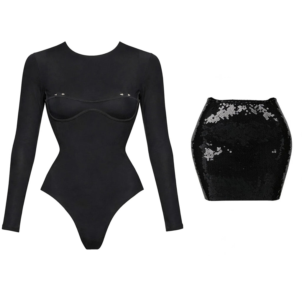 2026 2Pcs Sexy Women One Piece Swimsuit Female Swimwear Solid Biquini High Cut Monokini Push Up Swim Suits Bathingsuit Beachwear