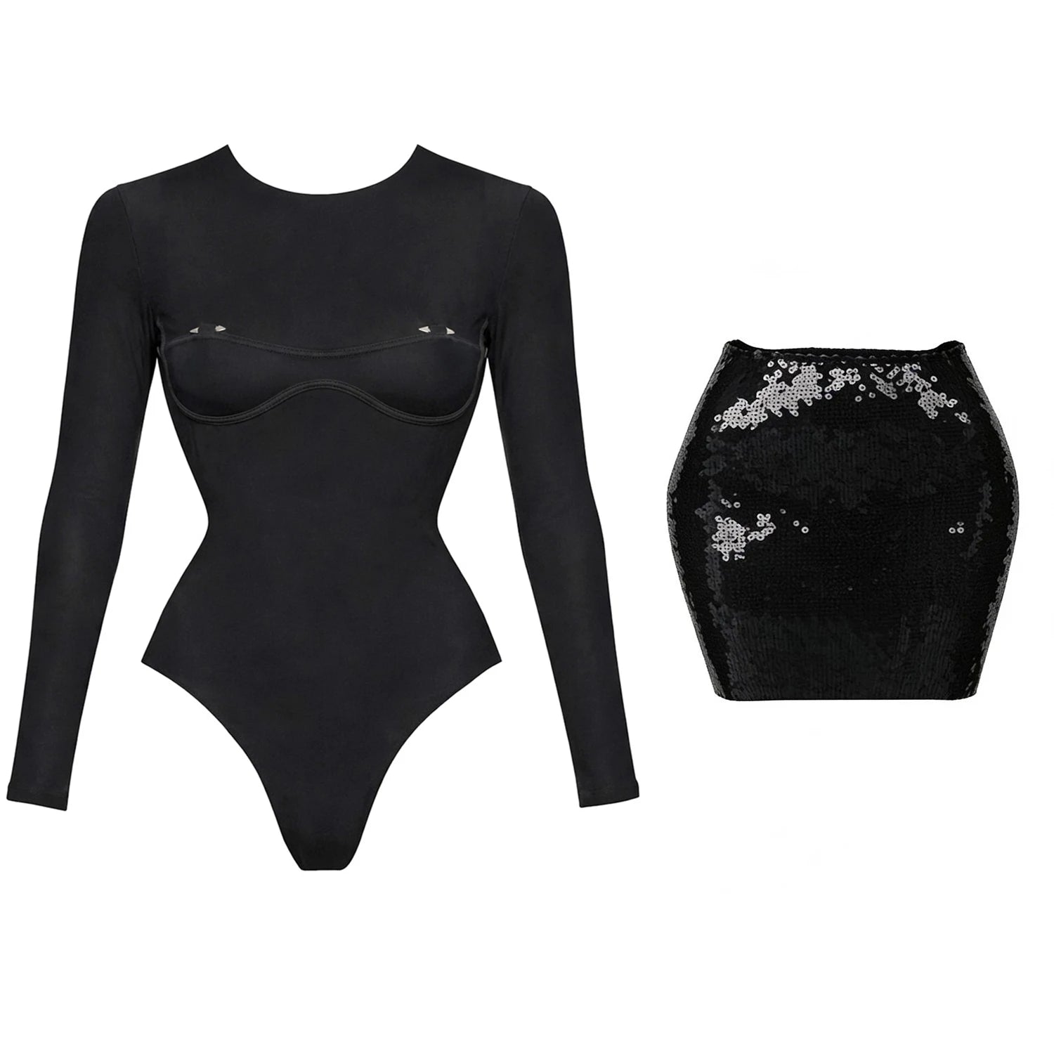 2026 2Pcs Sexy Women One Piece Swimsuit Female Swimwear Solid Biquini High Cut Monokini Push Up Swim Suits Bathingsuit Beachwear