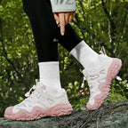 Hiking Shoes Women Anti-slip Low-top Outdoor Sports Shoes Women Lace-up Comfortable Soft Breathable Casual Sneakers Women Shoes