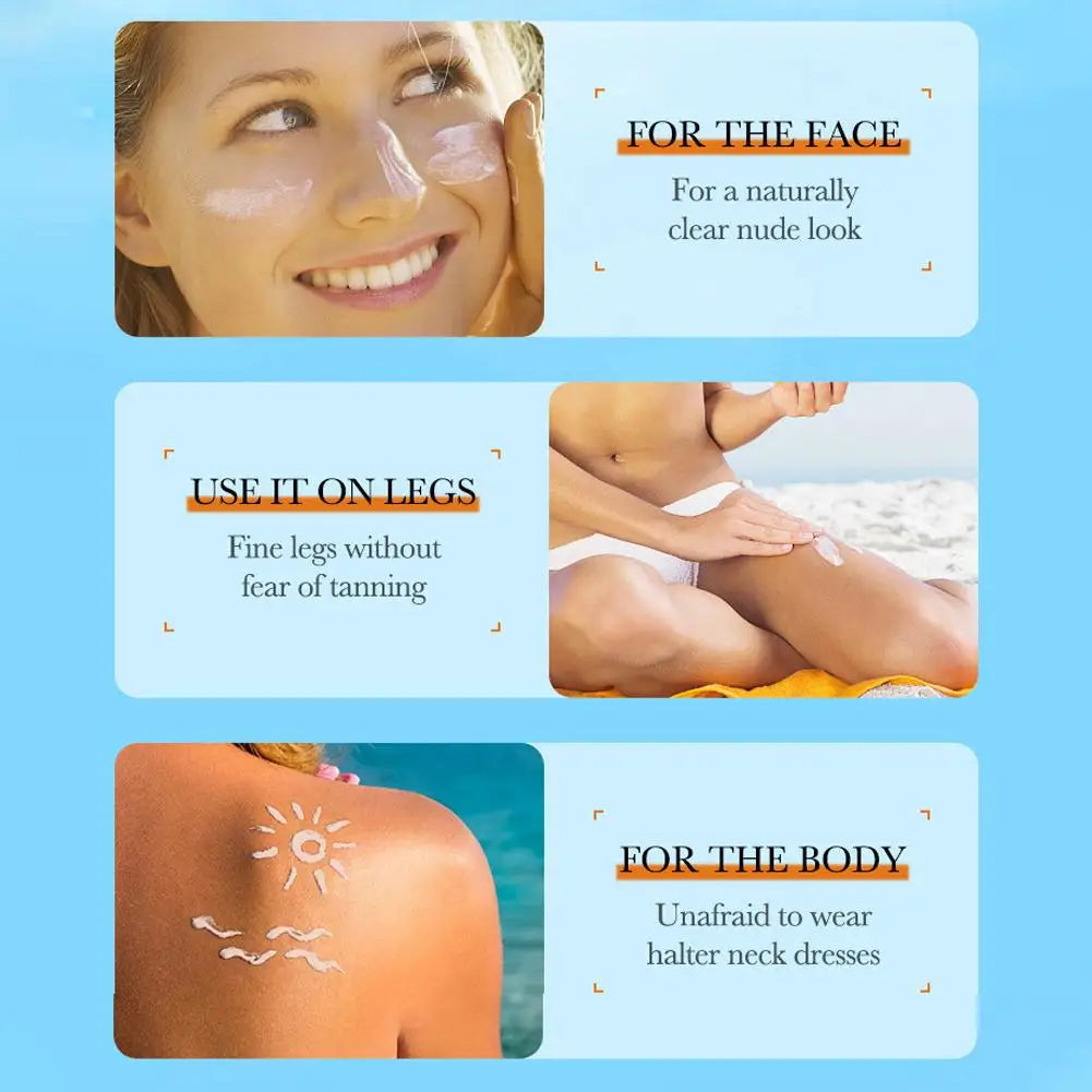 SPF90 PA+++ UVA/UVB sun protection for whole body Anti-aging Refreshing Sunscreen Aloe vitamin E UV Protection sun block