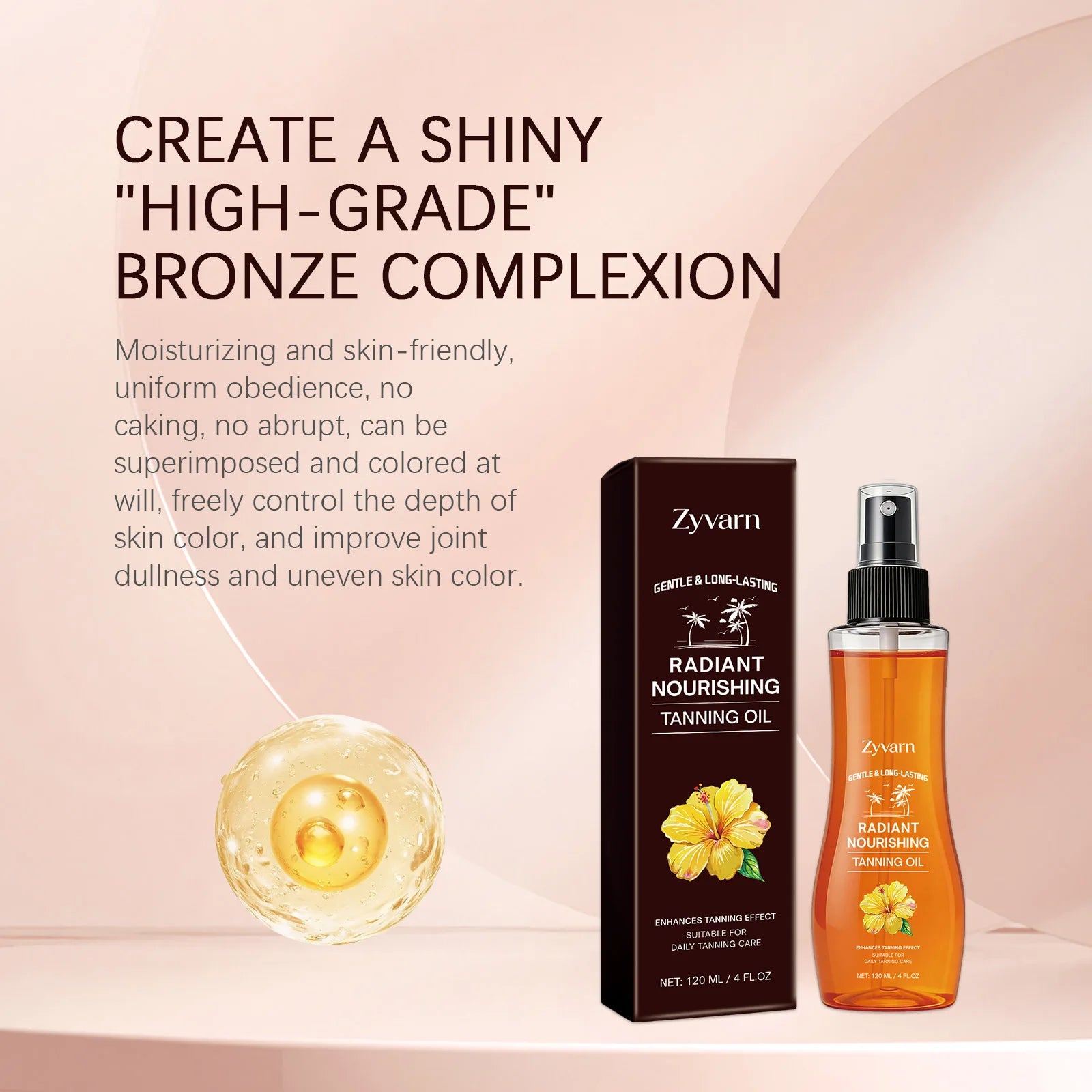 Sun Tanning Oil Nourishing Bronzing Tanning Oil Lasting Sun Kissed Glow Hydrating Skin Care For Outdoor Beach Tanning Sessions