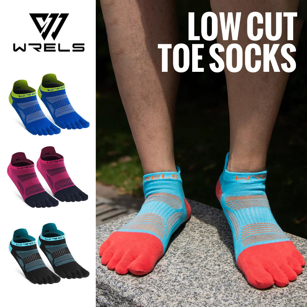 WRELS Toe Socks Running Socks for Men Women Athletic Breathable Five Finger Socks High Performance Athletic  Five Toe Socks