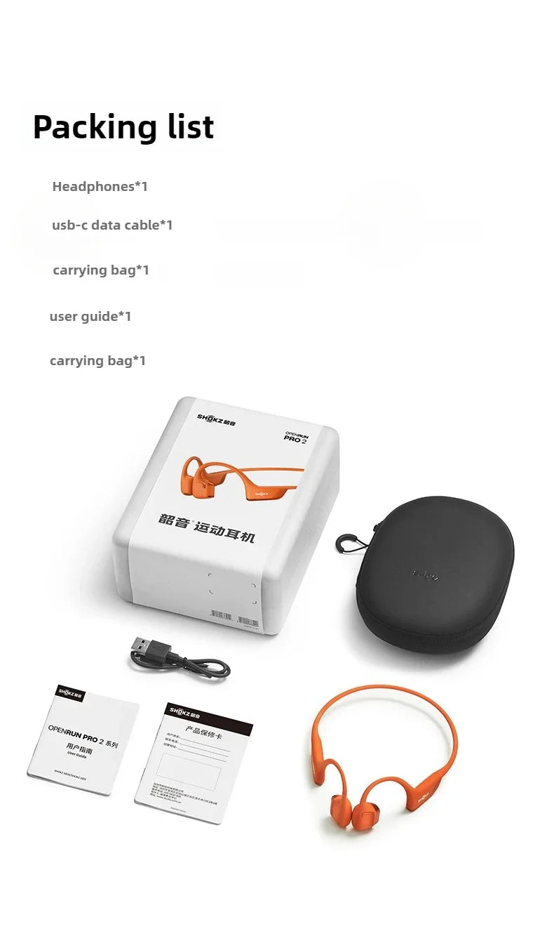 Original SHOKZ OpenRun Pro 2 S820 S821mini Bluetooth Earphones IP55 Waterproof Bone Conduction Headphones Music Sports Earbuds