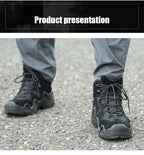 Men Casual Hunting Ankle Boots Outdoor Tactical Hiking Man Boot  Hunting Work Boots for Motorcycle Shoes Botas Militares