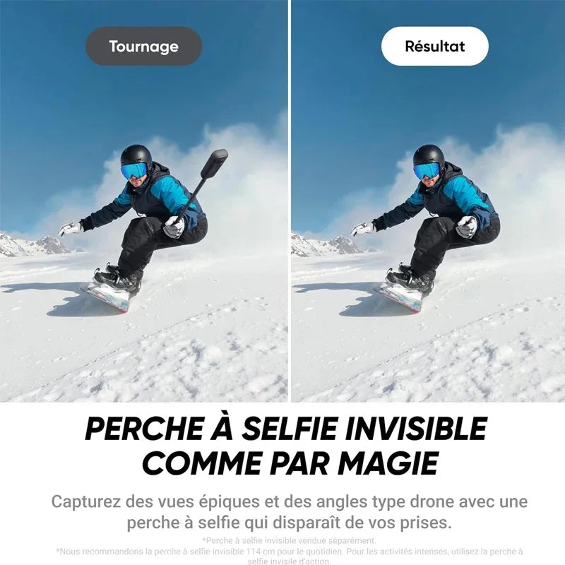Insta360 X4 Air / X4 Action Camera - 165g light 8K 360-Degree Camera, Invisible Pole Effect Built-in want X4 Air