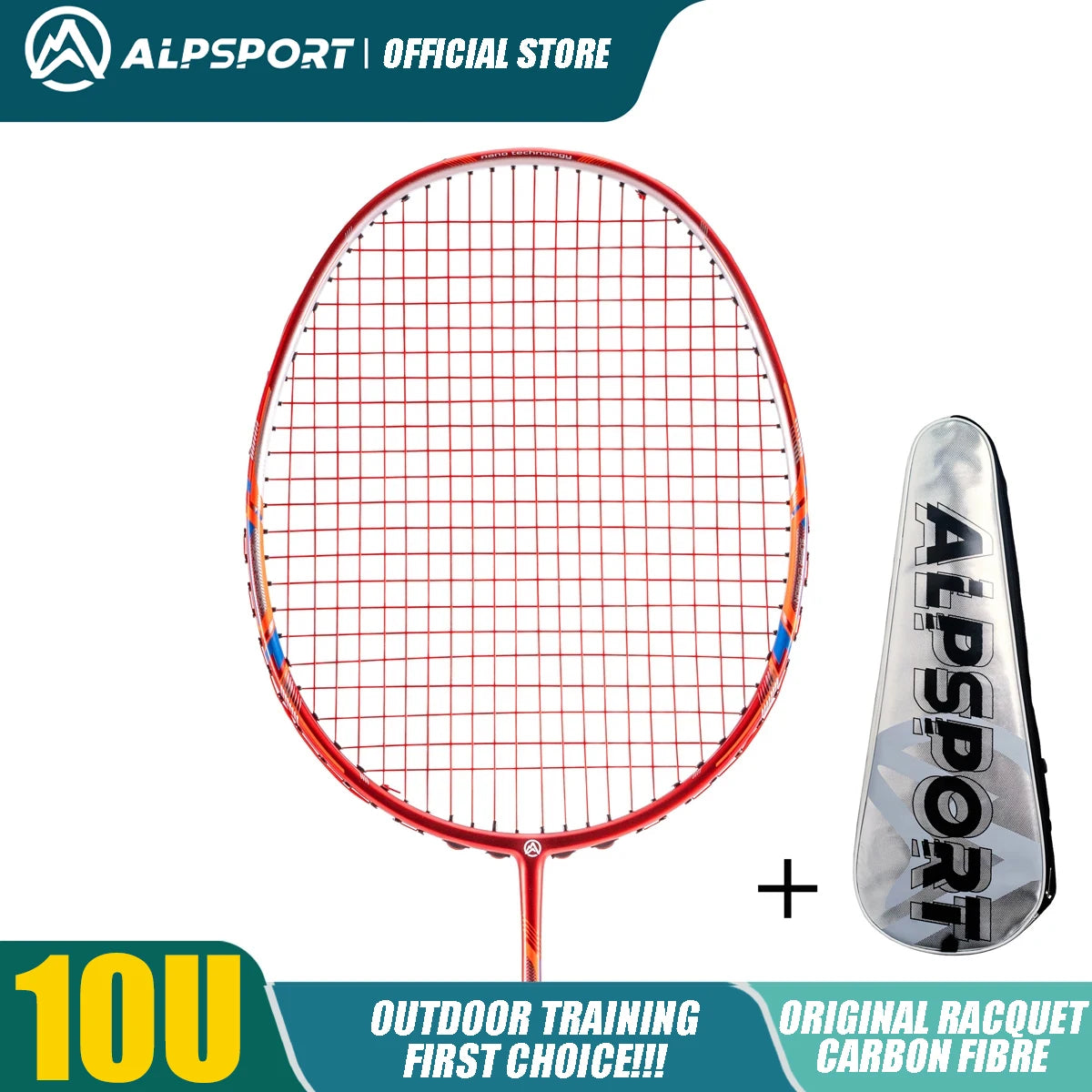 ALP GJ 10U Ultralight 52g T800 Bow And Arrow Badminton Racket Authentic Tensile Force 13kg Outdoor Sports Carbon Fiber Titanium