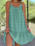 2026 Summer New Cross border Amazon European and American Leisure Style Printed Sleeveless Large Swing Strap Dress