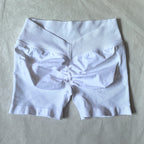 Back Scrunch Shorts Women Seamless V-Back Waist Line Scrunch Booty Shorts Fitness Workout Running Yoga Gym Shorts