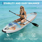 Inflatable Rise Up Paddle Board Stand-up Paddleboard Full Kits with Adjustable Paddle/Hand Pump for Outdoor Water Sports Surfing