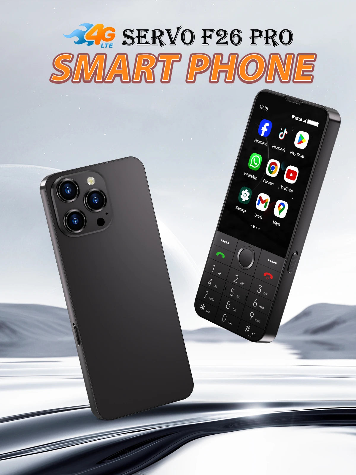SERVO F26 PRO Android Smartphone Touch Screen 4G Cellular 3.5" Display WiFi GPS Google Play Button Smart Phones Dual SIM 2850mAh