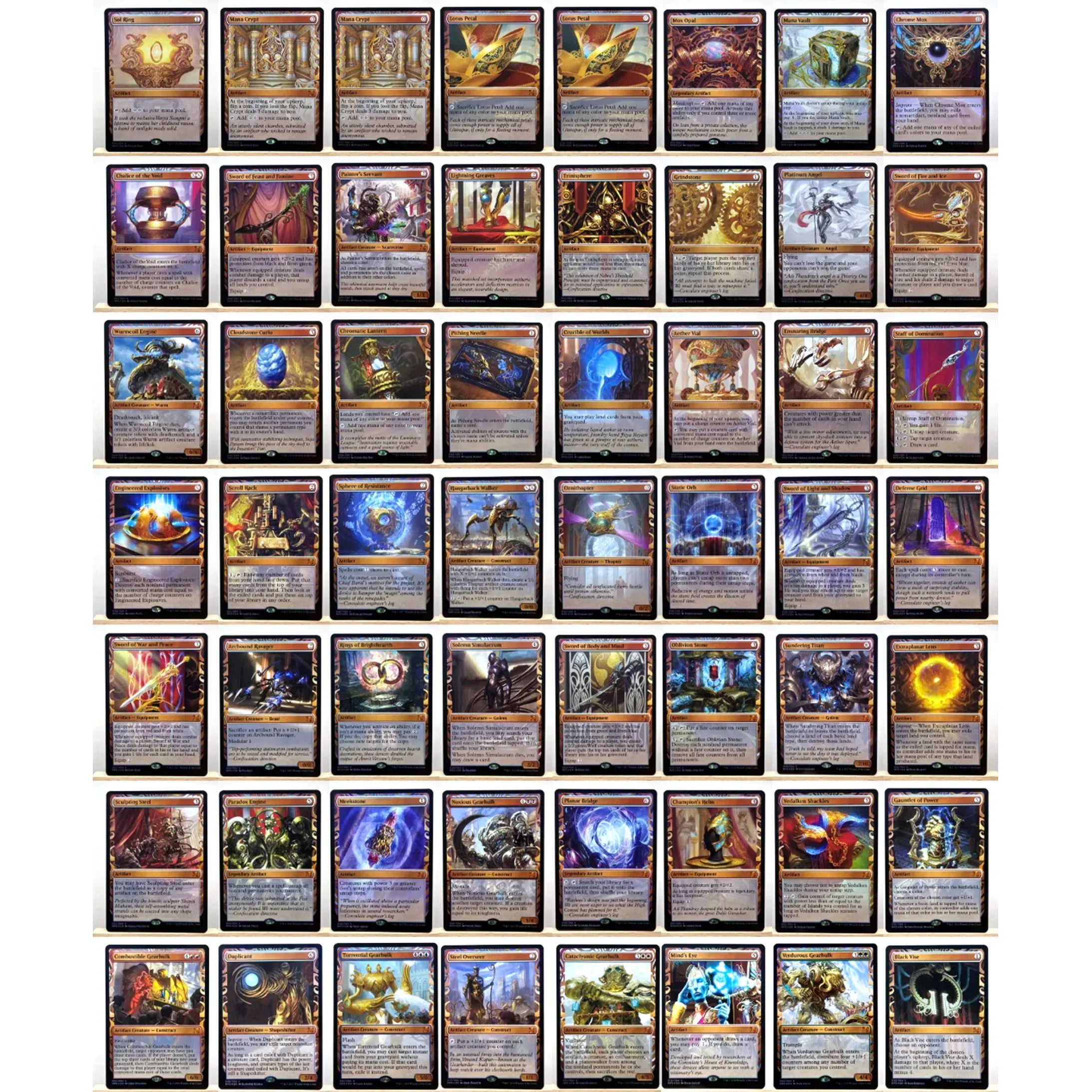 Whole Set TCG Cards for Home Play Proxy magical power9 beta fetch lands VMA dual  shock land The One Ring gathering Sol Ring