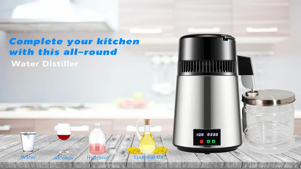 750W 4L Water Distiller Household Distilled Pure Water Machine Distillation Purifier Filter Stainless Steel Water Filter