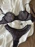 French Ultra Thin Lingerie Set Sexy Lace Floral Prints Bra Fashion Women Underwear Mesh Breathable Intimates Bras and Thong Sets