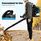 75.6CC 4-Stroke Gas Backpack Leaf Blower, 2600W 498FT with Cruise Control, for Lawn Yard Debris Cleaning, Commercial & Home Use