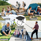 Portable Folding Fishing Chairs Lightweight Iron Alloy Frame Foldable Outdoor Camping Picnic Bench Handbag Compact Durable Stool