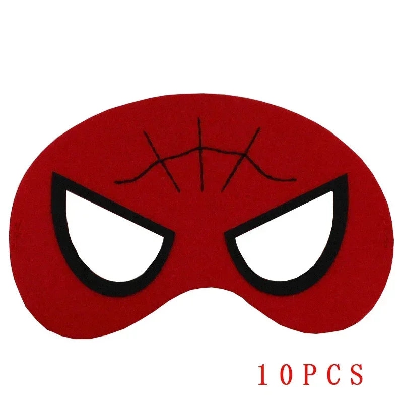 32/28/10 Pcs/Lot Superhero Mask Cosplay Christmas Halloween Kids Adult Carnival Party Props Children's Birthday Felt  Masquerade