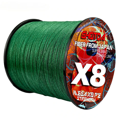 8 Strands Multifilament Fishing Lines Sea Wire Fly Carp Braided Line X8 Spinning Lure Fishing Cord for Bass 300m/500m 18lb-78lb