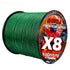 8 Strands Multifilament Fishing Lines Sea Wire Fly Carp Braided Line X8 Spinning Lure Fishing Cord for Bass 300m/500m 18lb-78lb