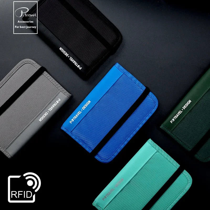 RFID Travel Wallet Passport Holder Credit Card Organizer Zipper Pouch Document Organizer Anti Theft Travel Accessories Main image