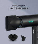 VGR Hair Dryer Professional Hair Dryer BLDC Motor Hair Styling Blow Dryer Machine 110000 RPM Negative Ion Salon Air Blower V-401