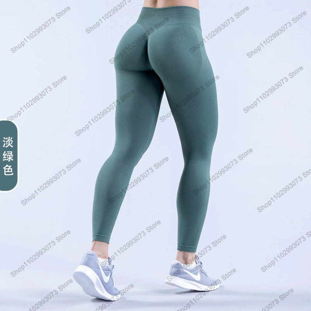 Women's High Waist Seamless Yoga Leggings Tummy Control Butt Lifting Workout Pants Soft Athletic Leggings for Gym Fitnes Running