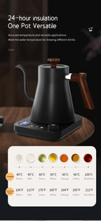 Electric Gooseneck Kettle 900ML Hand Brew Coffee Pot Smart Teapot Temperature Control Pot Rapid Heating Kettle 110v/220v
