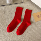 33 Colors Summer Cotton Soft Socks Happy Colorful Women's Mid-tube Stocking Fashion Trend Red Green Ankle Sox Autumn Hosiery