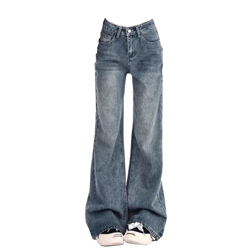 Ladies Jeans Flare Trousers Leisure Slimming Vintage Inspired Autumn  High Waist Bell  Women's pants Flared jeans jeans y2k Secondary image