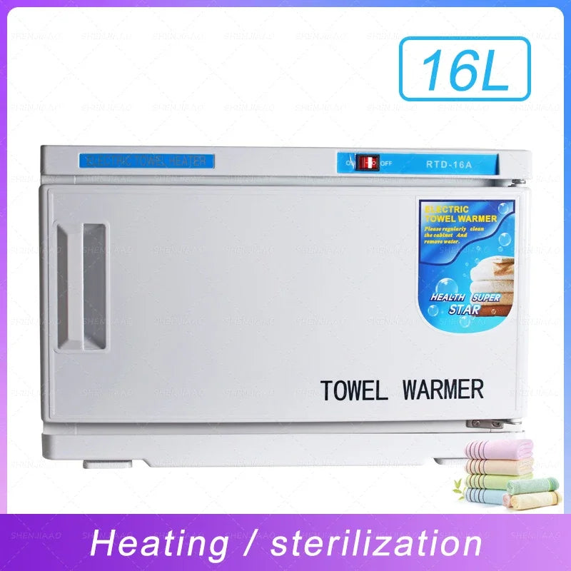 16L Towel Warmer Sterilization Cabinet With UV Disinfection for Facial Salon Spa Towel Hot Towel Heating Cabinet Box 110v/220v