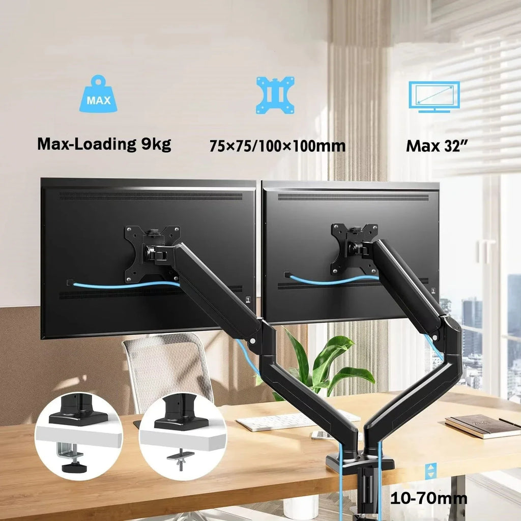 Flexible dual screen support, 13–32 inch monitors available, 180° swivel and tilt function for better viewing experience