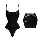 2026 2Pcs Sexy Women One Piece Swimsuit Female Swimwear Solid Biquini High Cut Monokini Push Up Swim Suits Bathingsuit Beachwear