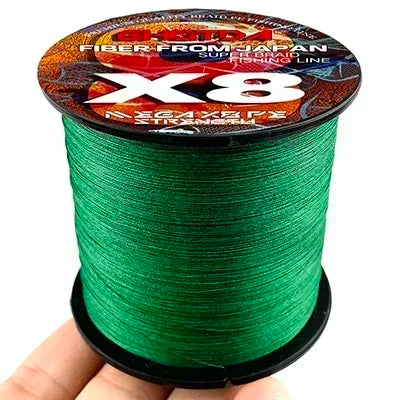 8 Strands Multifilament Fishing Lines Sea Wire Fly Carp Braided Line X8 Spinning Lure Fishing Cord for Bass 300m/500m 18lb-78lb