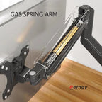 D-MOUNT D80 metal alumin 2-10KG 13"-32" monitor desktop stand mount gas spring arm full motion rotate clamp 0-60mm grommet