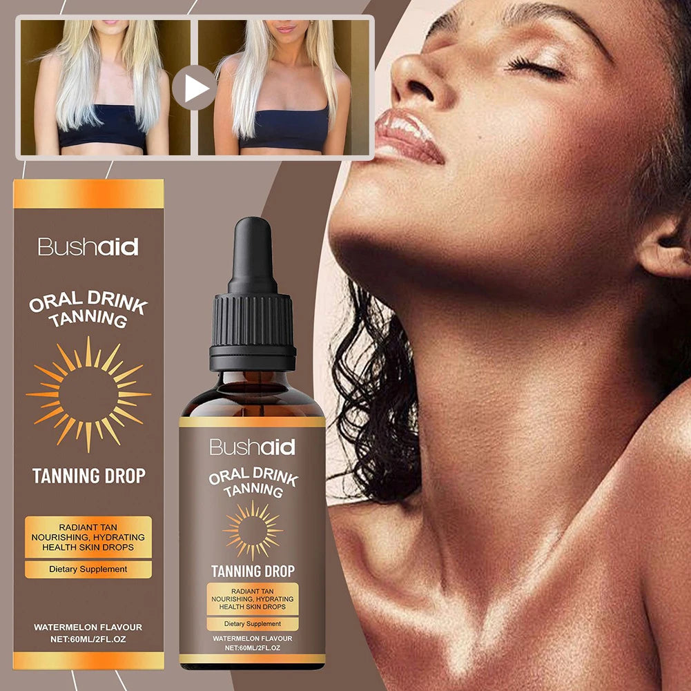 Watermelon tanning drops Body Treatment Sunless Tanning Drops Tanning Drops to Drink Moisturizing Bronzing Tanner for Face Body Main image