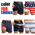 ESCATCH 2026 New Arrival Mens Swimming Trunks Compression Liner 2 in 1 Printing Quick-Dry Gym Sports Mens Shorts Zipper Pockets