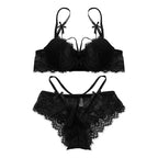 YUQI Alluring Japanese Lolita Lingerie Set Sweet Tea Mousse Bra & Knickers Lace Suspenders Free Shipping Bridal Valentine
