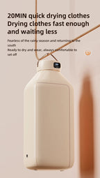 Portable Electric Dryer Multifunctional Dryer Foldable Timed Fast Drying Low-noise Warm Air Heating Clothing Care Mini Dryer