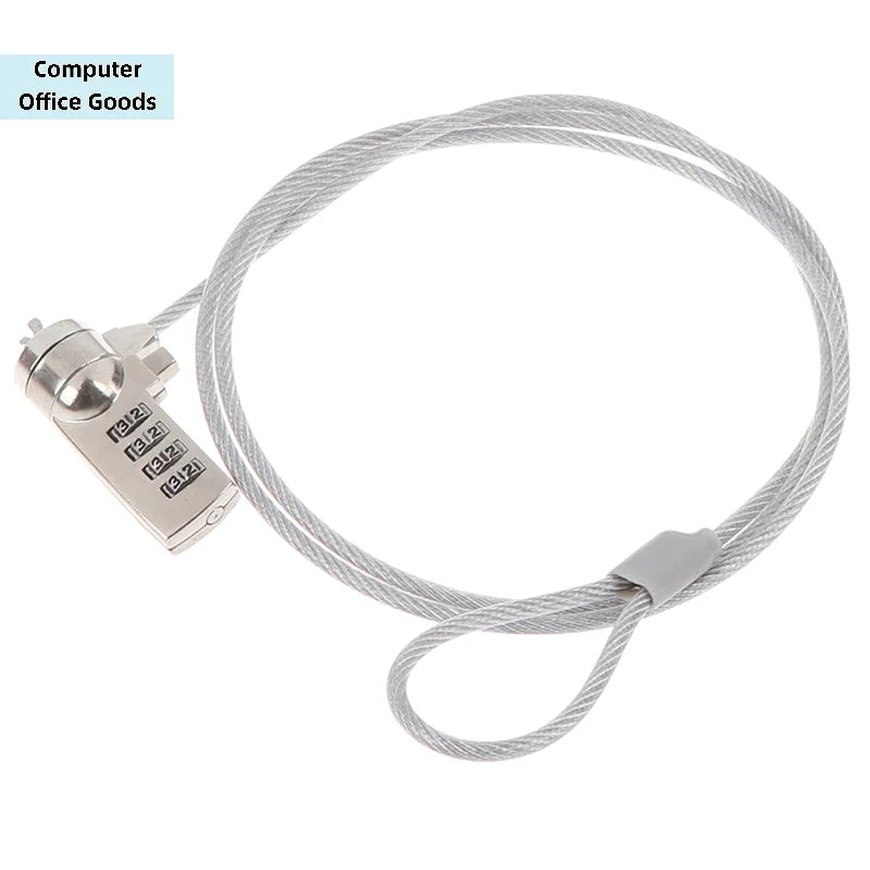 【4 Digit Security Password Computer Lock Anti-theft Chain For Notebook PC Laptop】